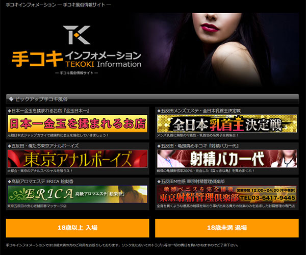 手コキインフォメーション